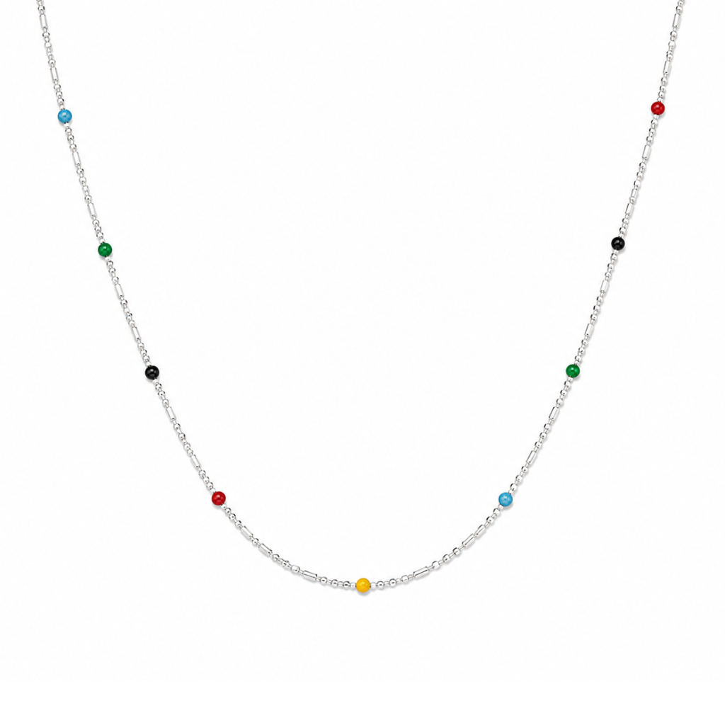 CHOKER BOLINHAS COLORIDAS 35+5CM