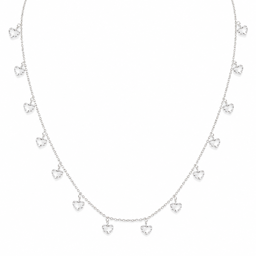 CHOKER 19 PONTOS DE LUZ CAIDOS CORACAO 40+5CM