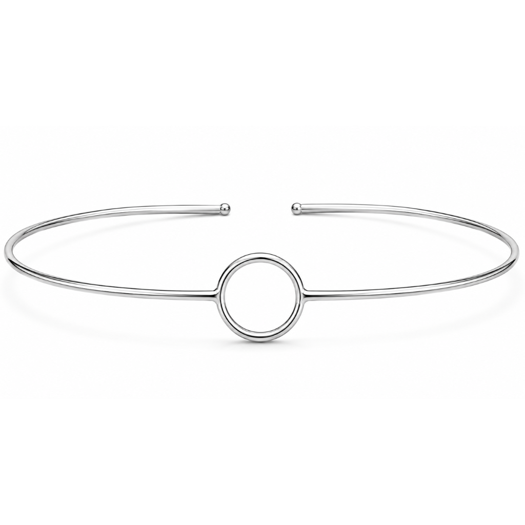 CHOKER ARO CIRCULO VAZADO 2MM