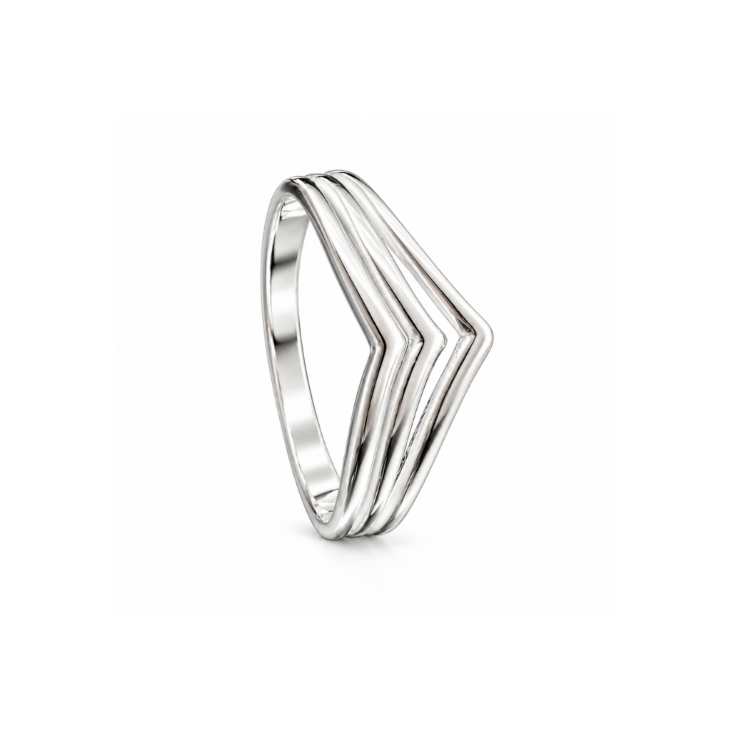 ANEL EM V 3 AROS LISO