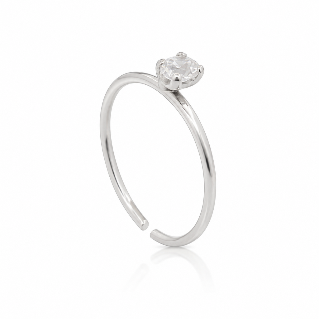 PIERCING NARIZ ARGOLA LISA PONTO DE LUZ CENTRAL