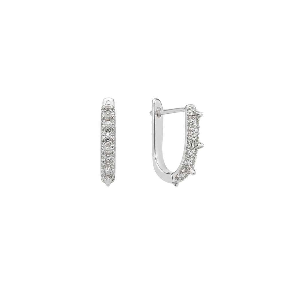 ARGOLA OVAL CRAVEJADA SPIKES 3MM X 1,4CM