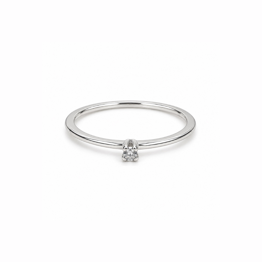 ANEL SOLITARIO LISO MINIMALISTA 4121