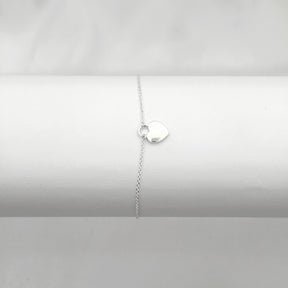 Pulseira Coração Liso Central Pendurado