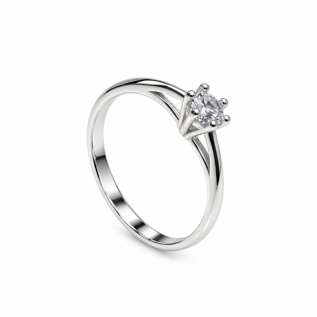 ANEL SOLITARIO LISA 6 GARRAS 4MM 71846