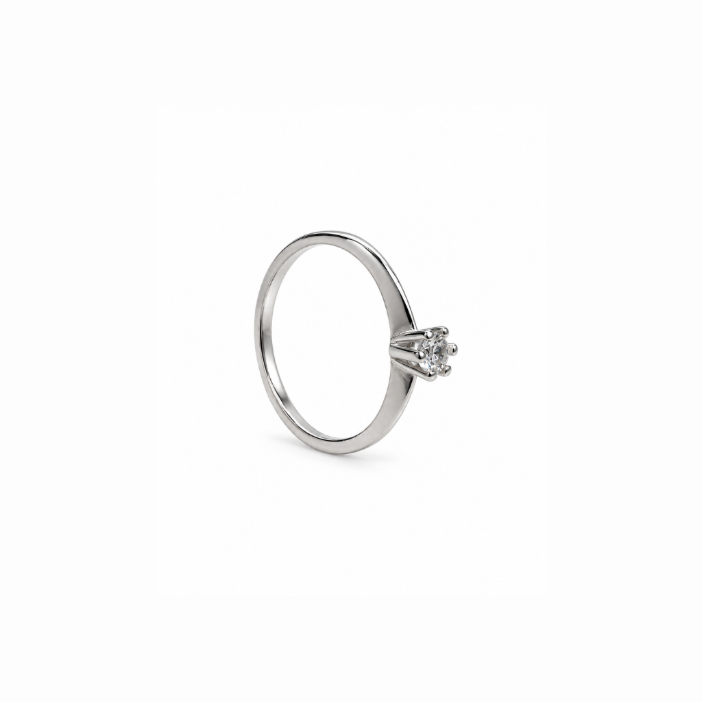 ANEL SOLITARIO LISA 6 GARRAS 4MM 71846