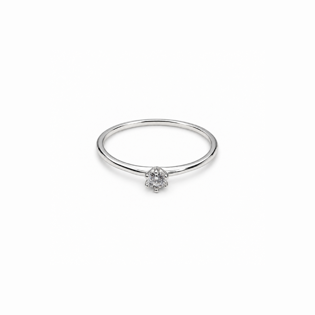 ANEL SOLITARIO LISA 6 GARRAS 4MM 71846