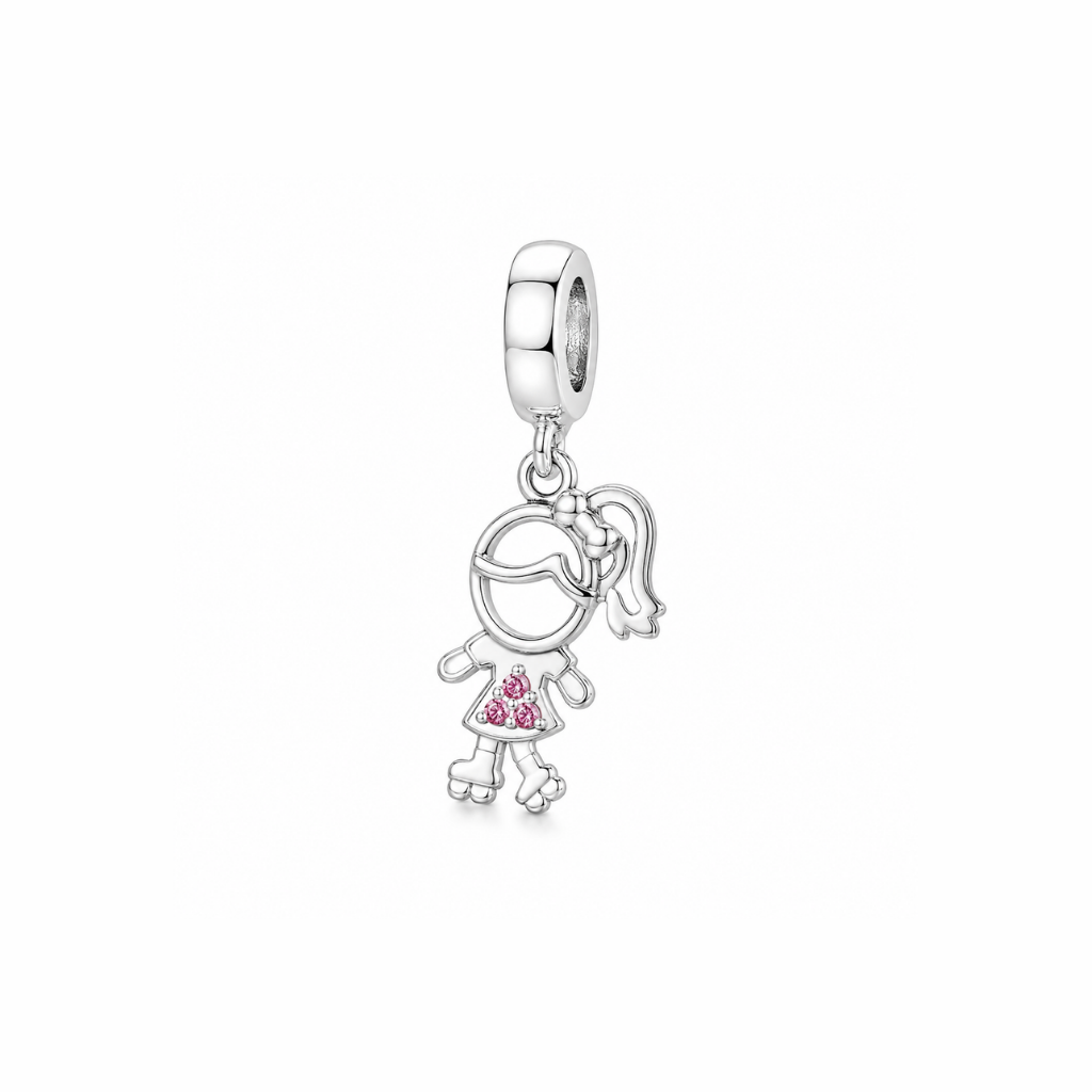 BERLOQUE MENINA CRAVEJADA ROSA