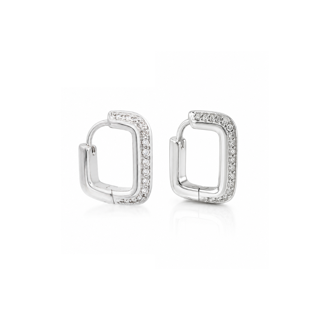 ARGOLA QUADRADA CRAVEJADA 3MMX1,5CM