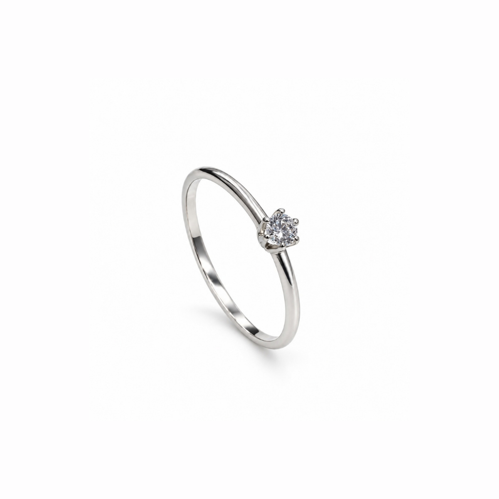 ANEL SOLITARIO LISO 6 GARRAS 3MM