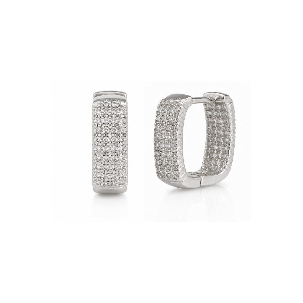 ARGOLA QUADRADA CRAVEJADA (DENTRO/FORA) 1,4CMX5MM