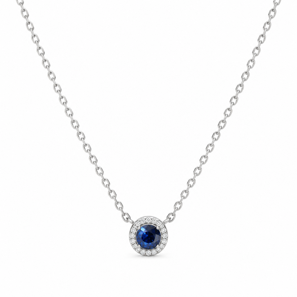 COLAR PONTO DE LUZ CRAVEJADO AZUL