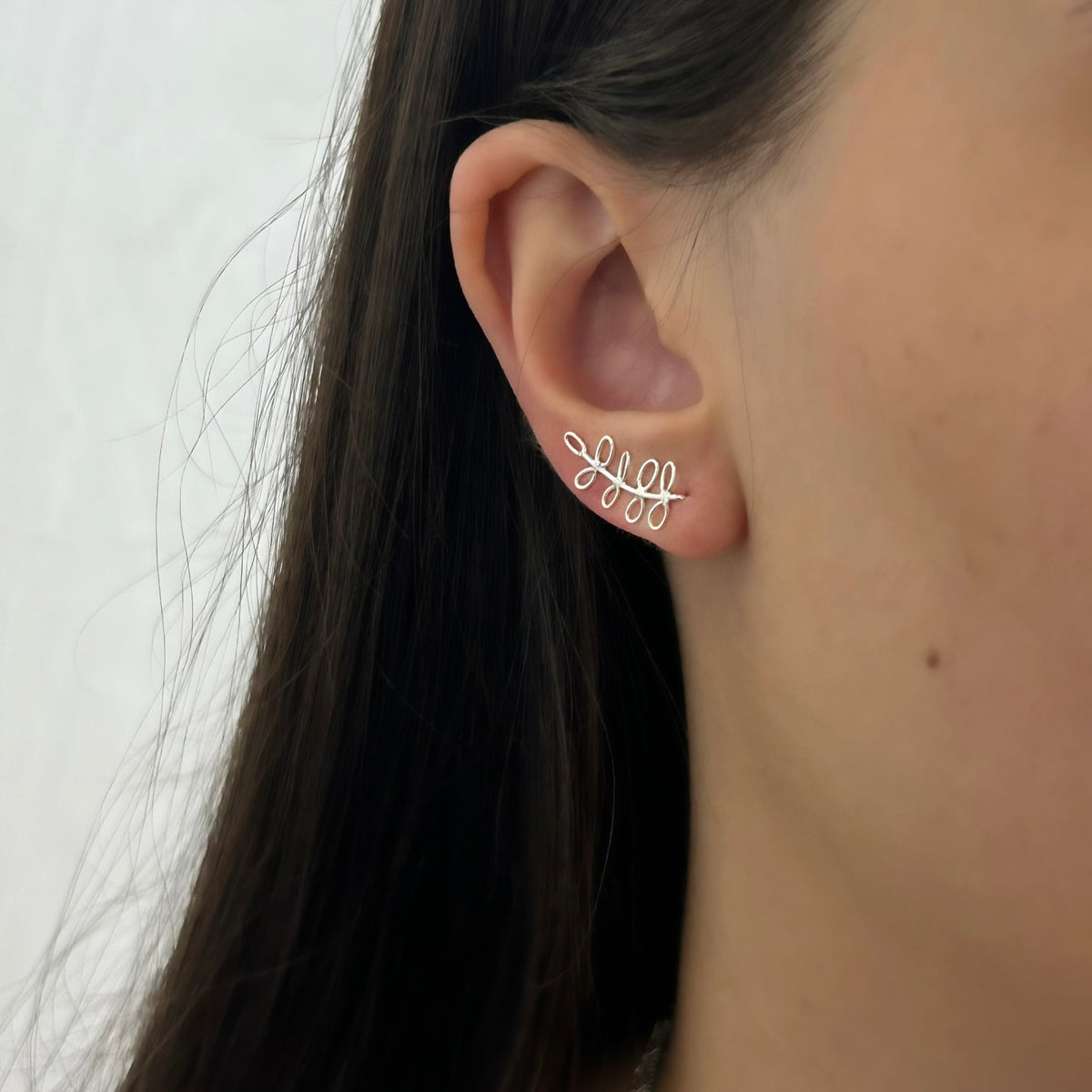 Brinco Ear Cuff Ramo Vazado Liso
