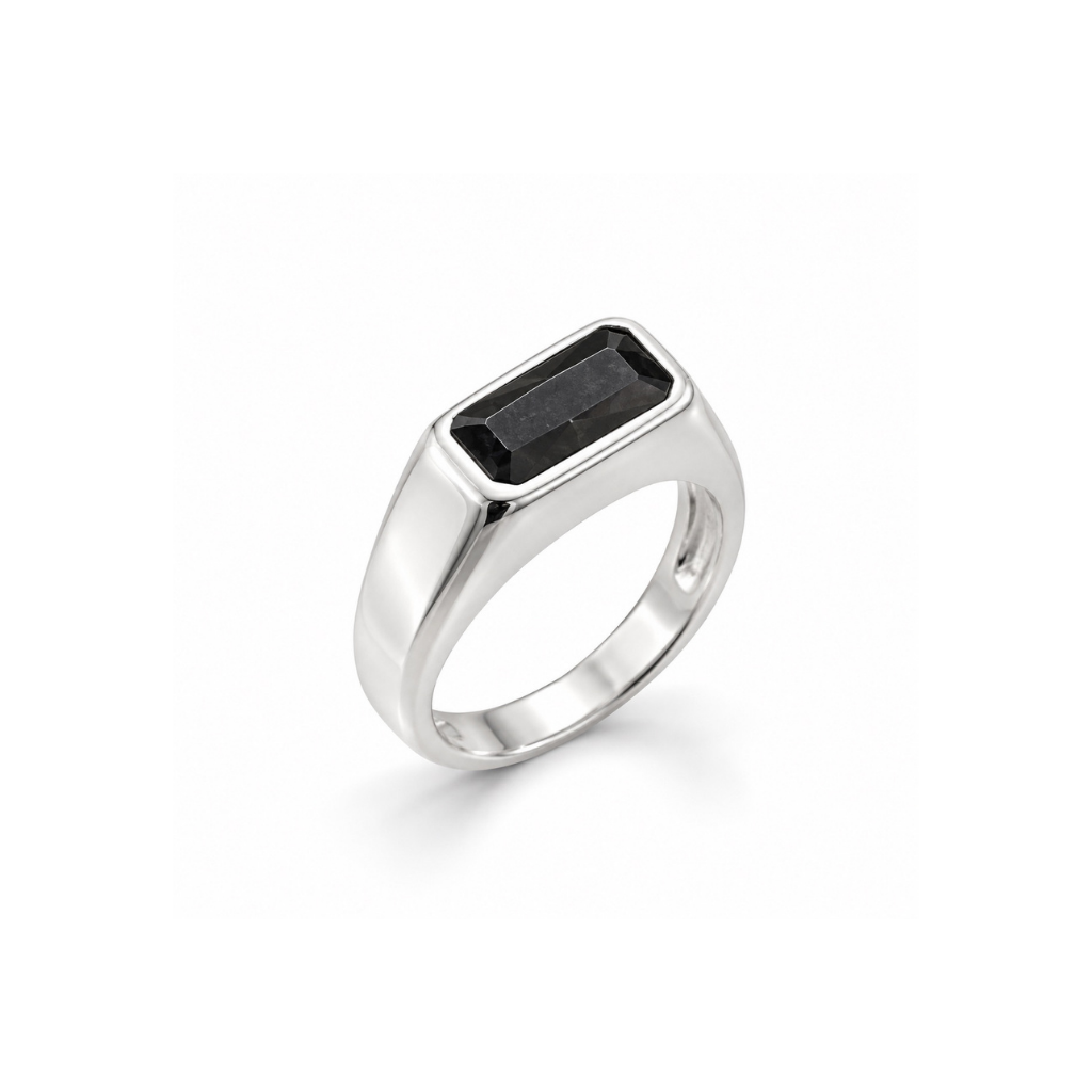 ANEL PEDRA ONIX RETANGULAR 5MM