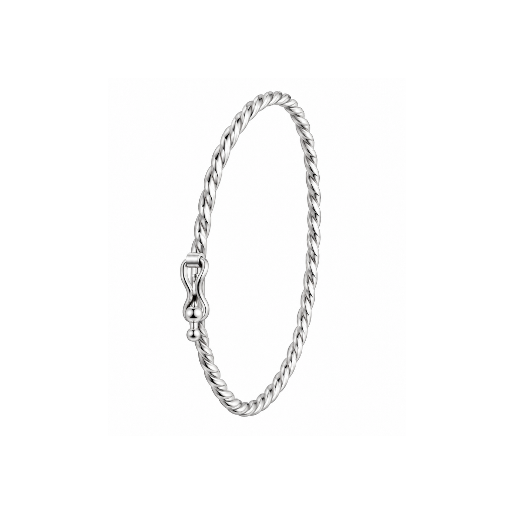 BRACELETE ARO TORCIDO COM TRAVA 2MM