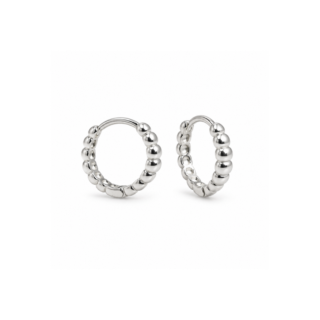 ARGOLA BOLINHAS LISA 1,1CMX2,5MM