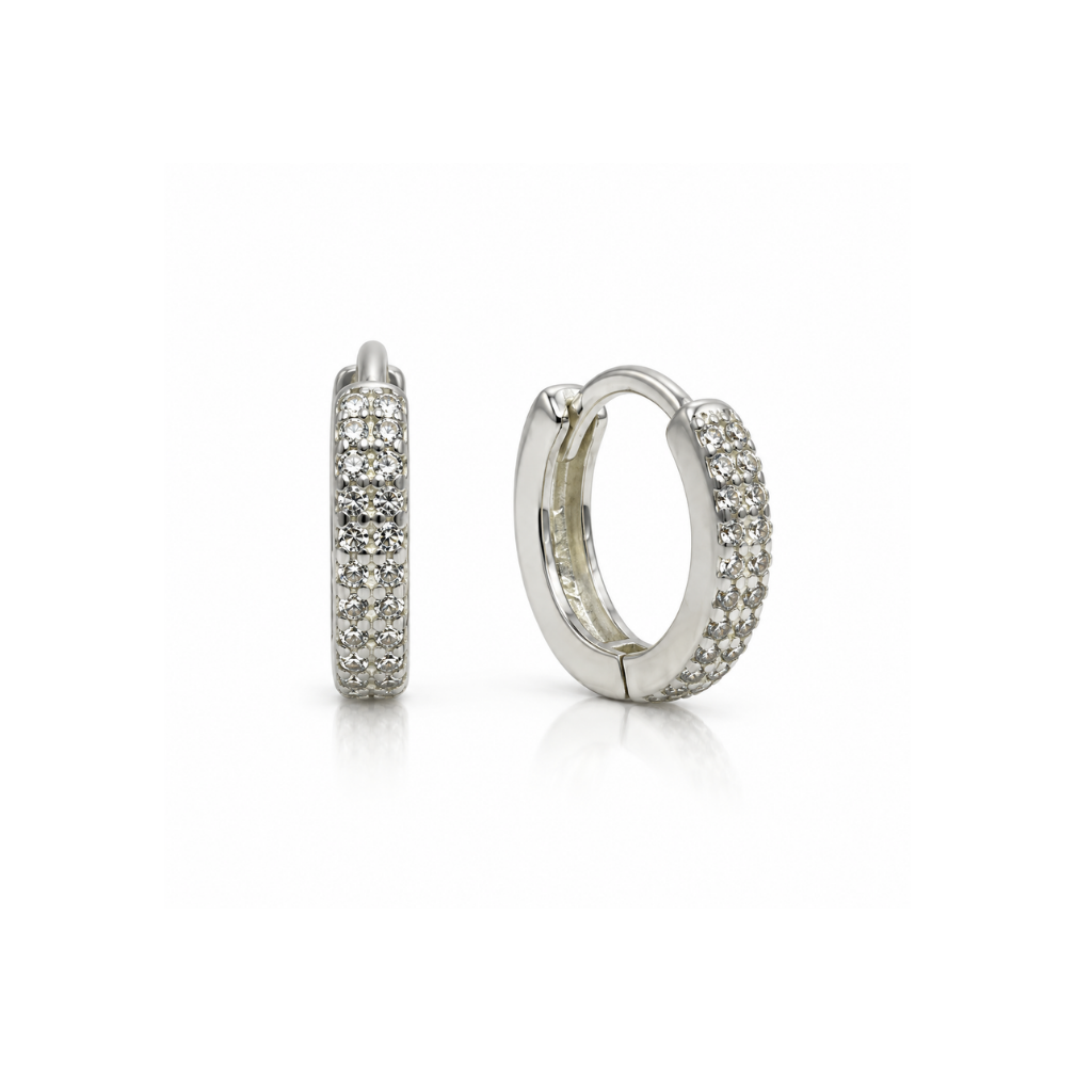 ARGOLA DUAS FILEIRAS CRAVEJADA 1,3CMX2,5MM