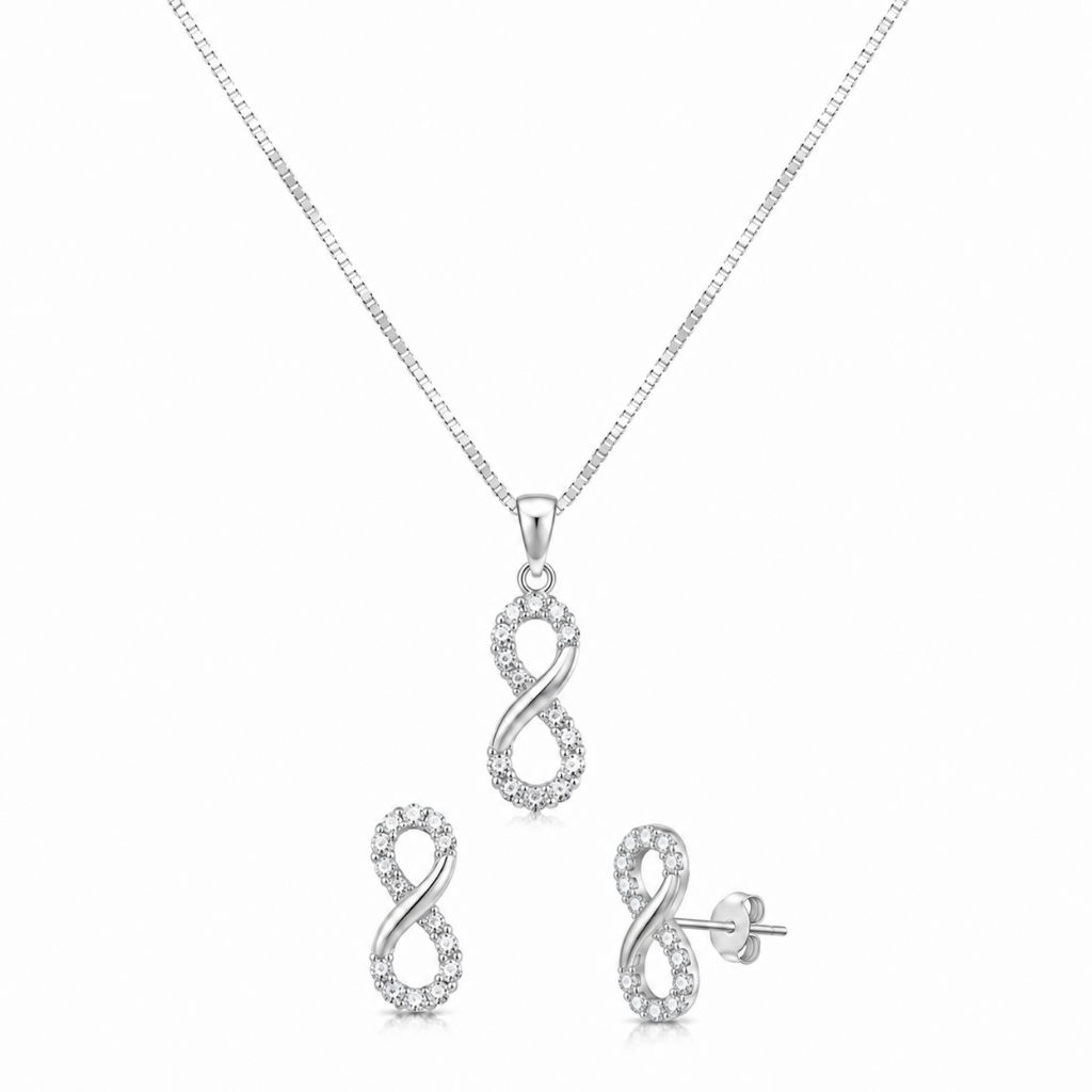 CONJUNTO INFINITO CRAVEJADO/LISO 45CM