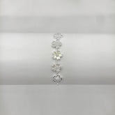 Pulseira Flowers Luxo Cravejada/Madreperola/Lisa