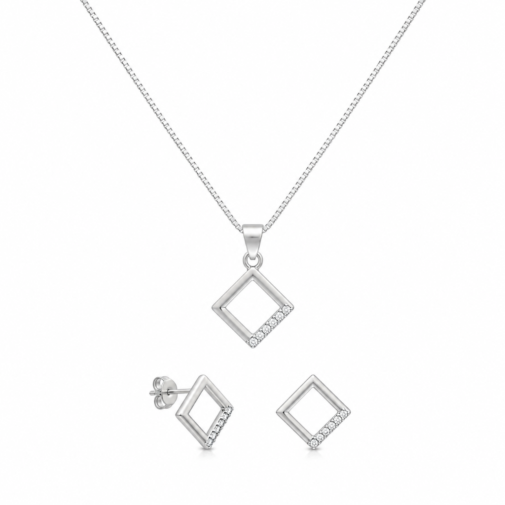 CONJUNTO QUADRADO CRAVEJADO/LISO