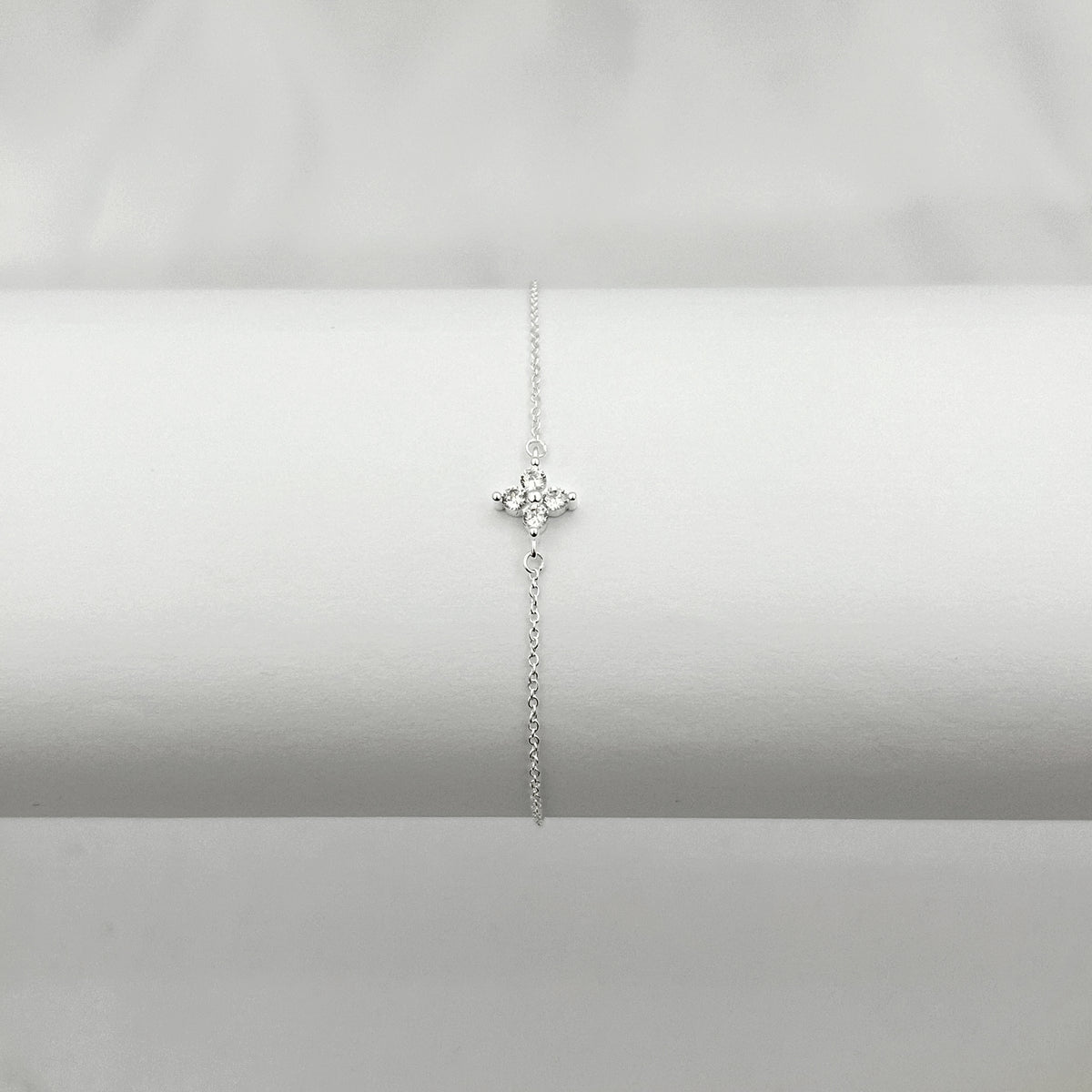 Pulseira Trevo Crystal Central