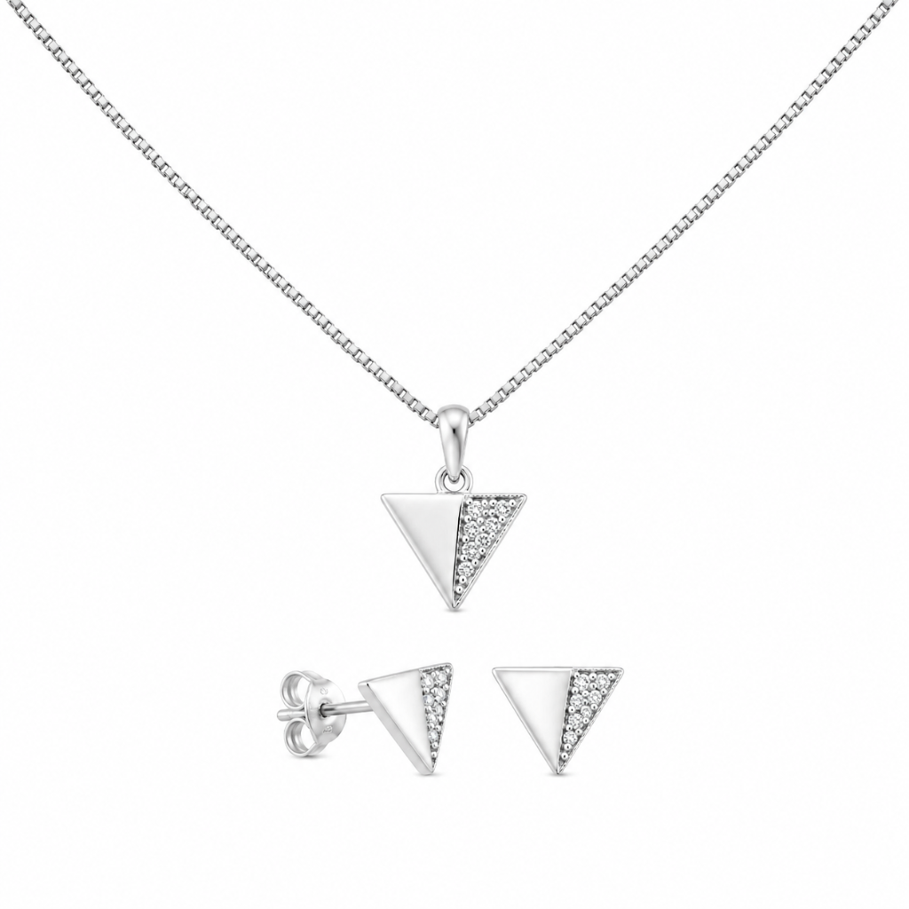 CONJUNTO TRIANGULO CRAVEJADO/LISO 45CM