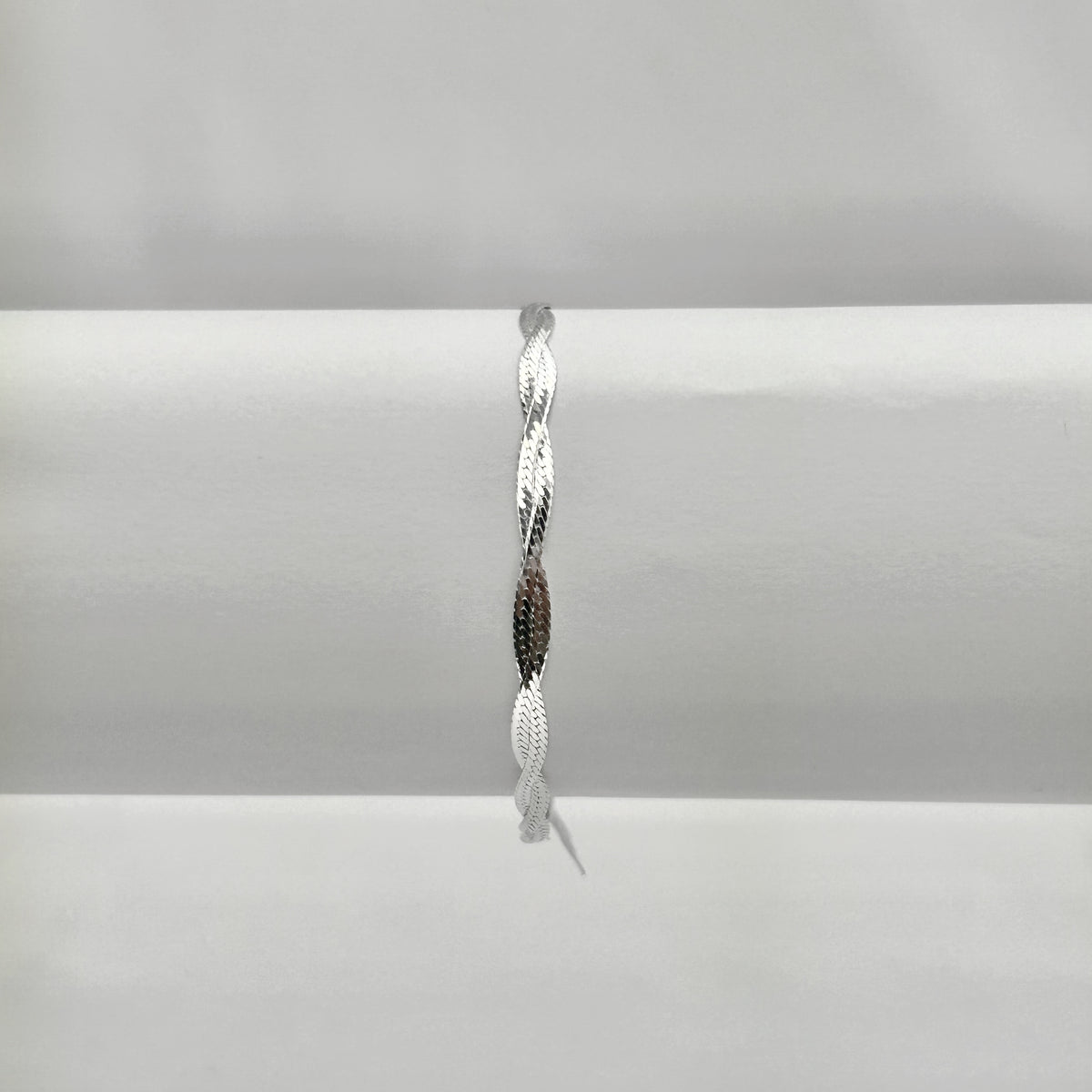 Pulseira Laminada Trançada 2 Fios