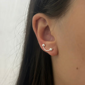 Brinco Ear Cuff Bolinhas Lisa