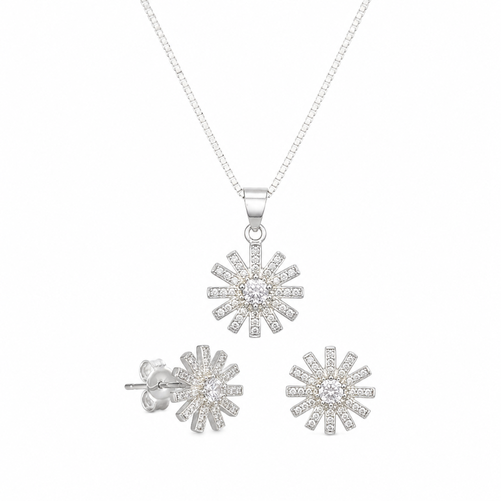 CONJUNTO FLOR CRAVEJADA 45CM