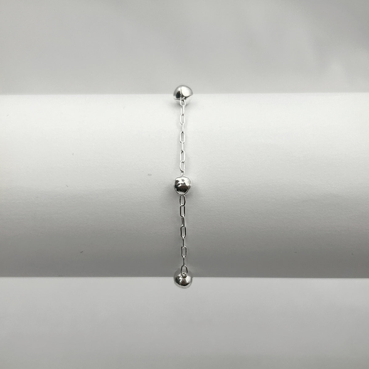 Pulseira de Elos com Bolinhas Medias