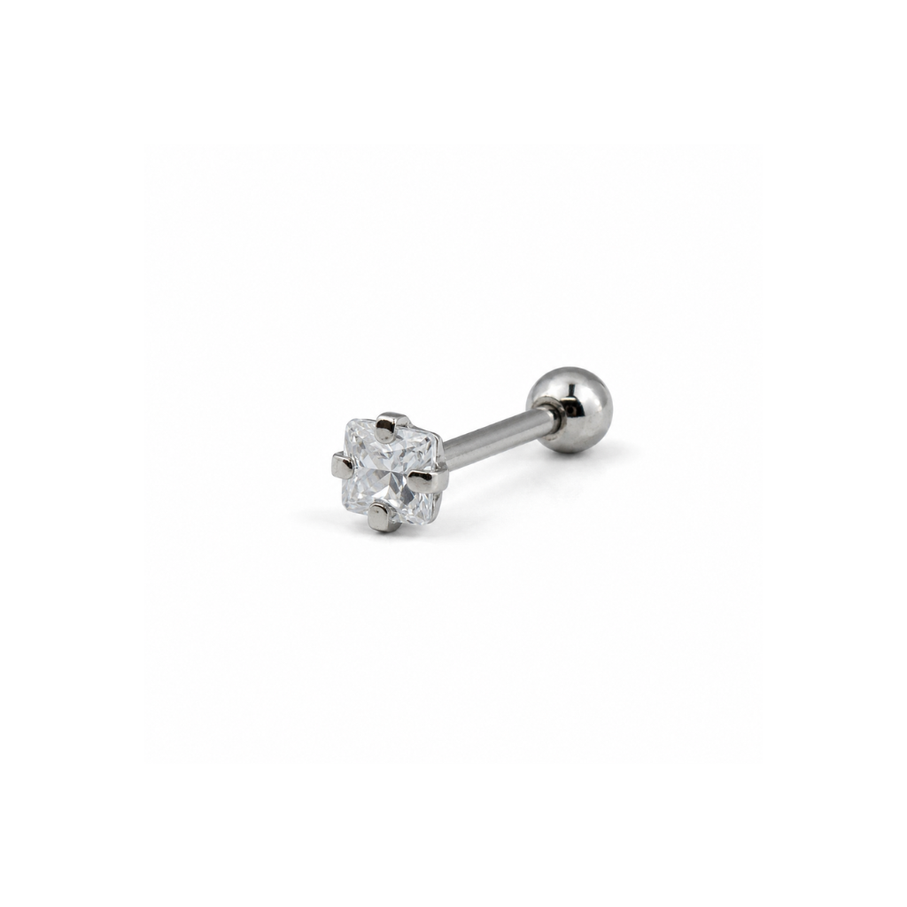 PIERCING PONTO DE LUZ QUADRADO 3MM