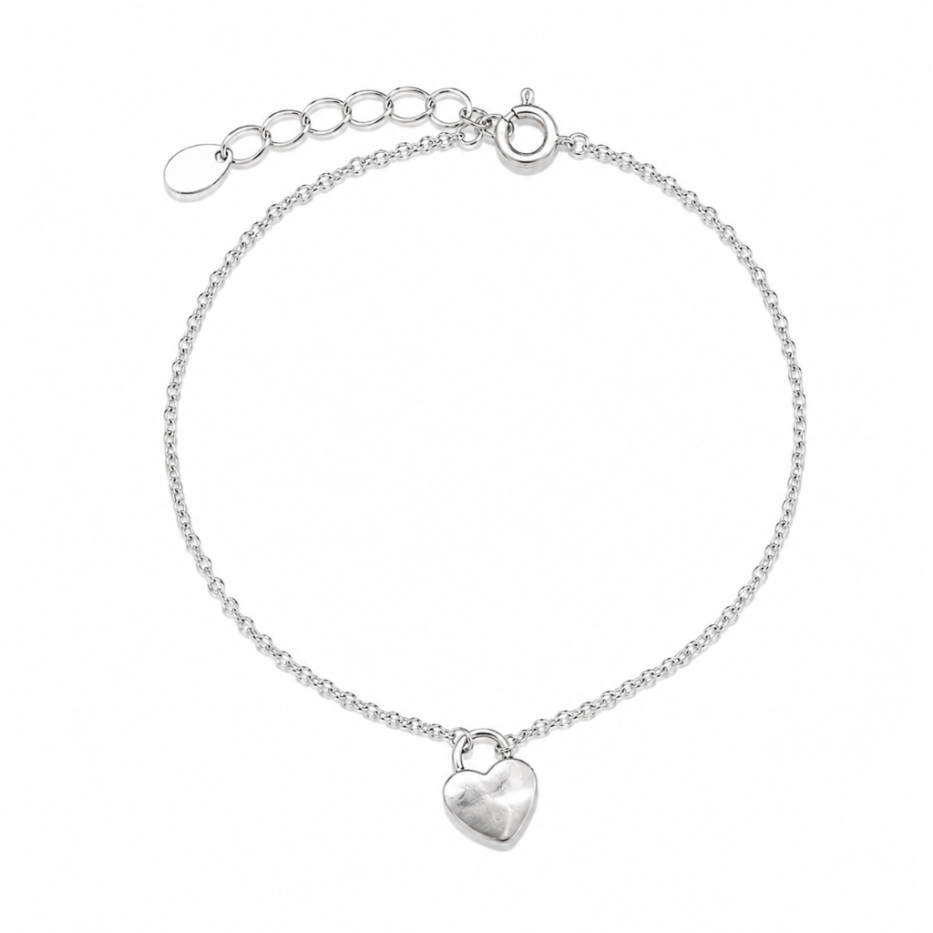 PULSEIRA TIFFANY CORACAO PENDURADO LISO