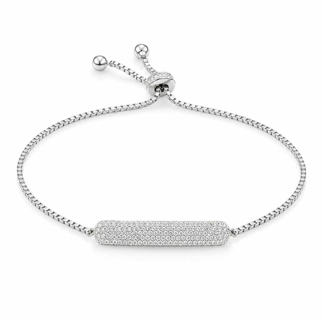 PULSEIRA PLACA RETANGULAR CRAVEJADA  (FECHO GRAVATINHA)