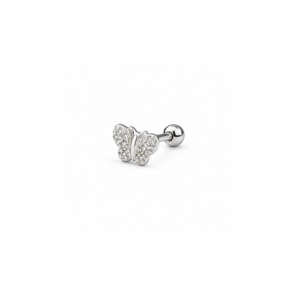 PIERCING BORBOLETA CRAVEJADA