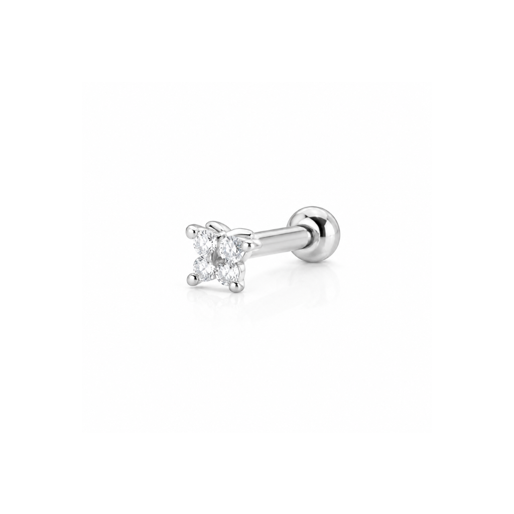 PIERCING BORBOLETA CRAVEJADA 3MM