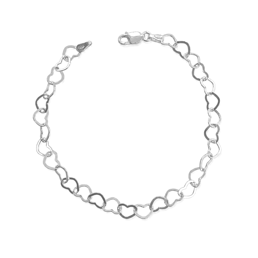 PULSEIRA ELO DE CORAÇOES 6MM
