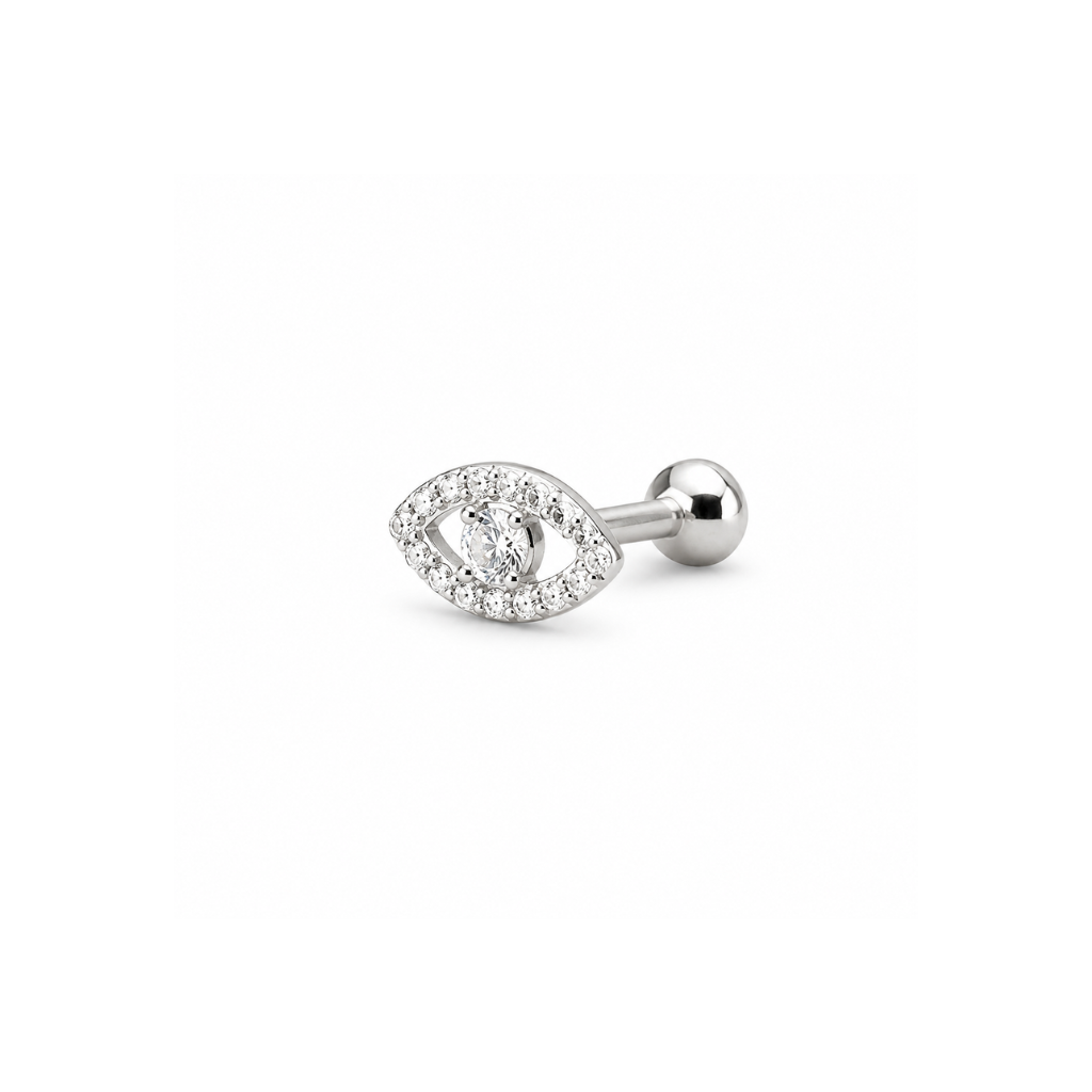 PIERCING OLHO GREGO CRAVEJADO 4MM