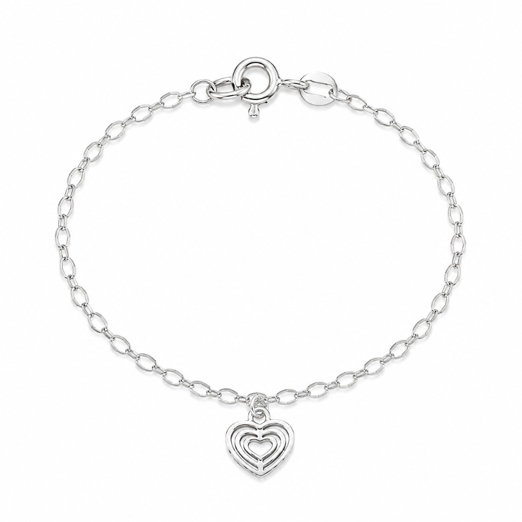 PULSEIRA EM ELOS/CORACOES CHAPINHA VAZADO