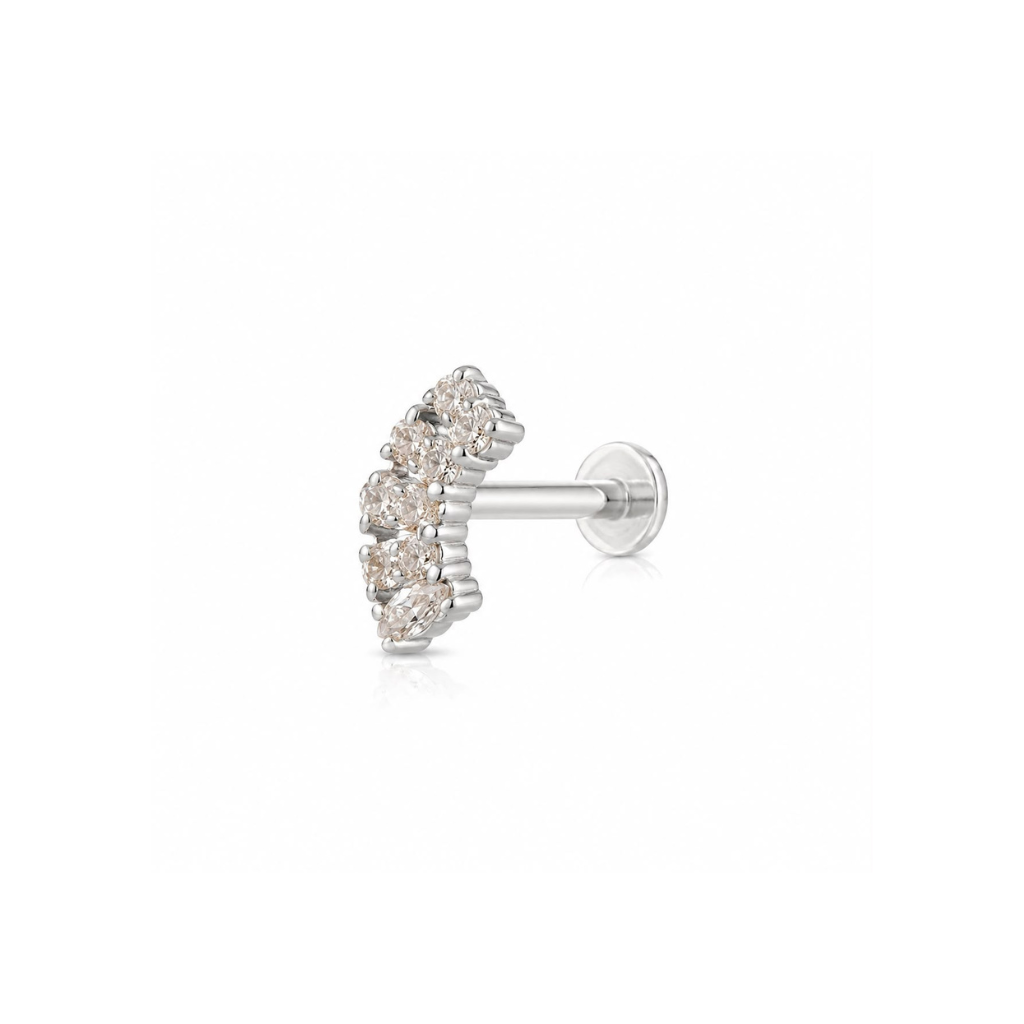 PIERCING CURVO CRAVEJADO se