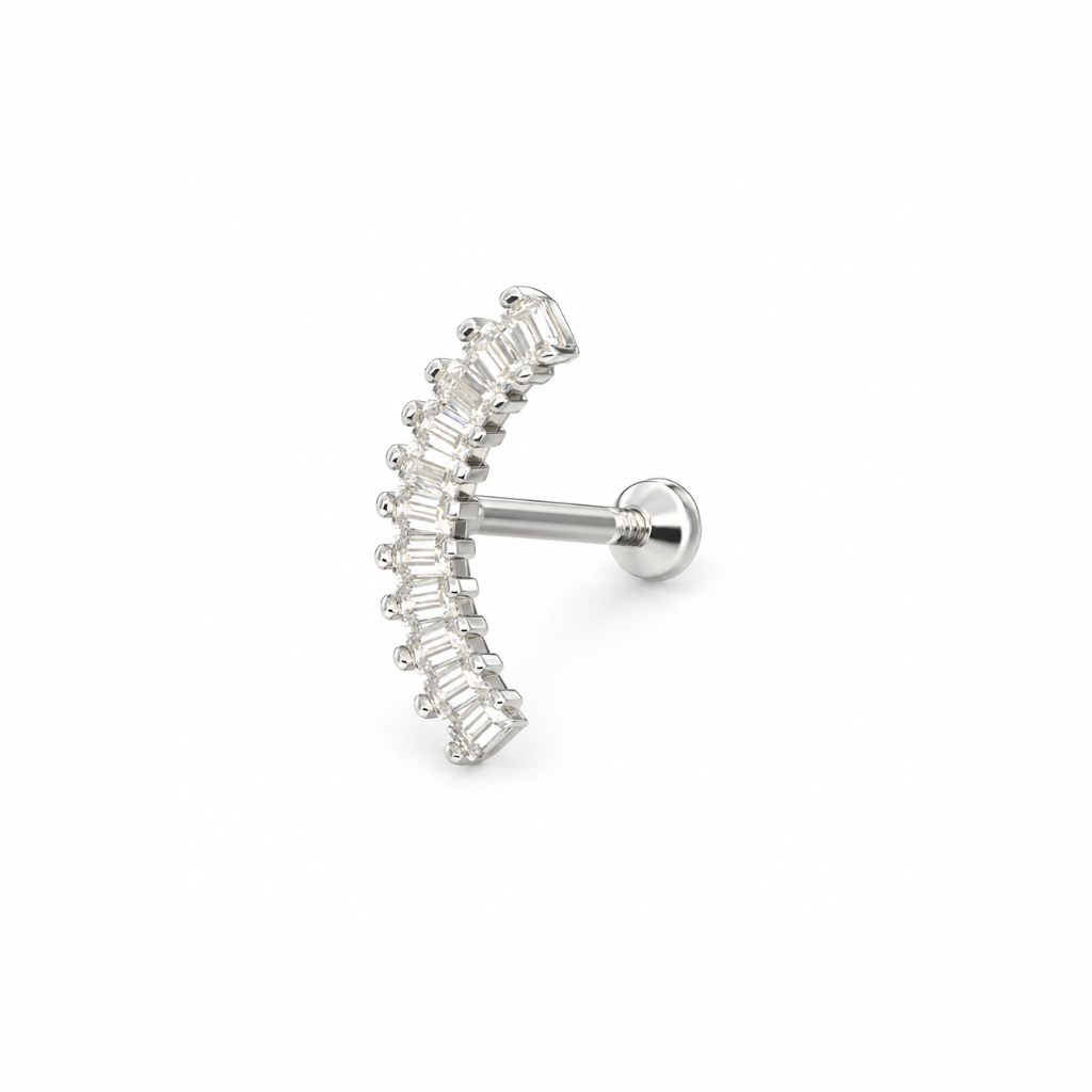 PIERCING ARO CURVADO CRAVEJADO
