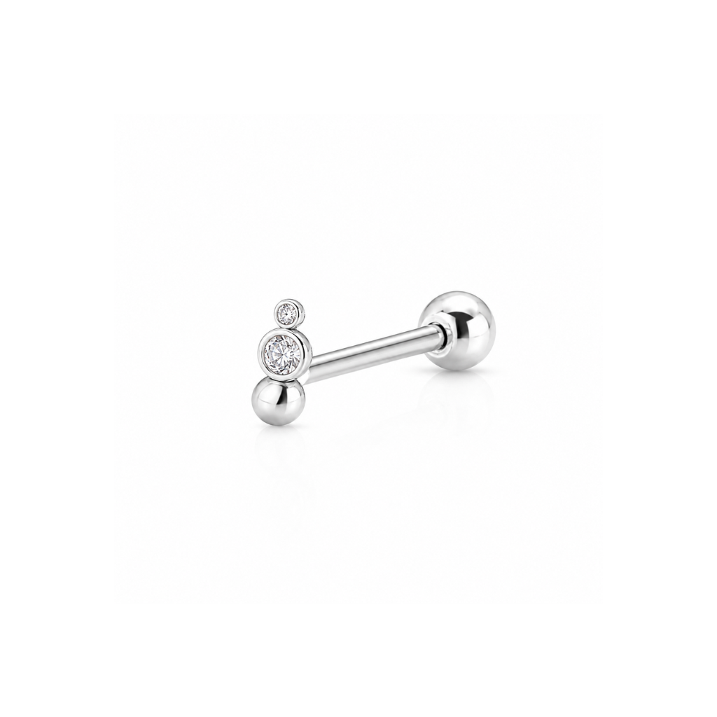 PIERCING 3 CIRCULOS 2 COM ZIRCONIA se