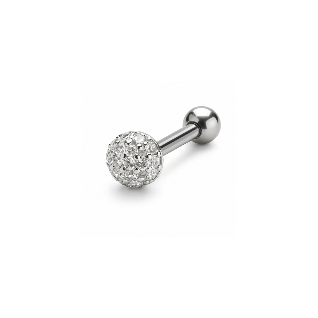 PIERCING BOLA CRAVEJADO