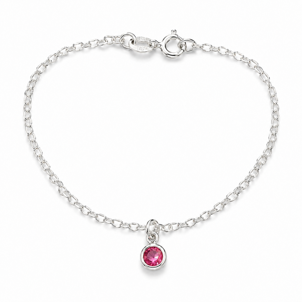 PULSEIRA INFANTIL PONTO DE LUZ PENDURADO ROSA