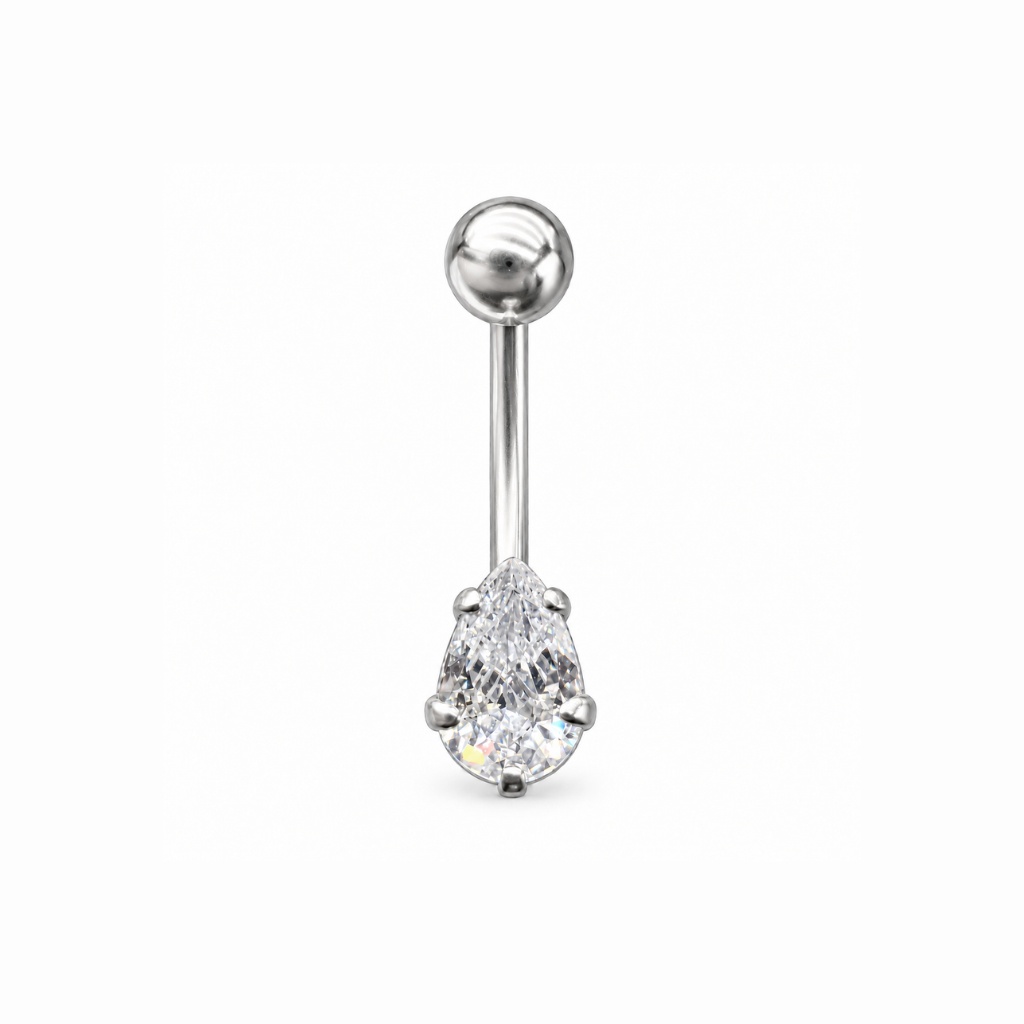 PIERCING UMBIGO/SOBRANCELHA PONTO DE LUZ GOTA 6MM