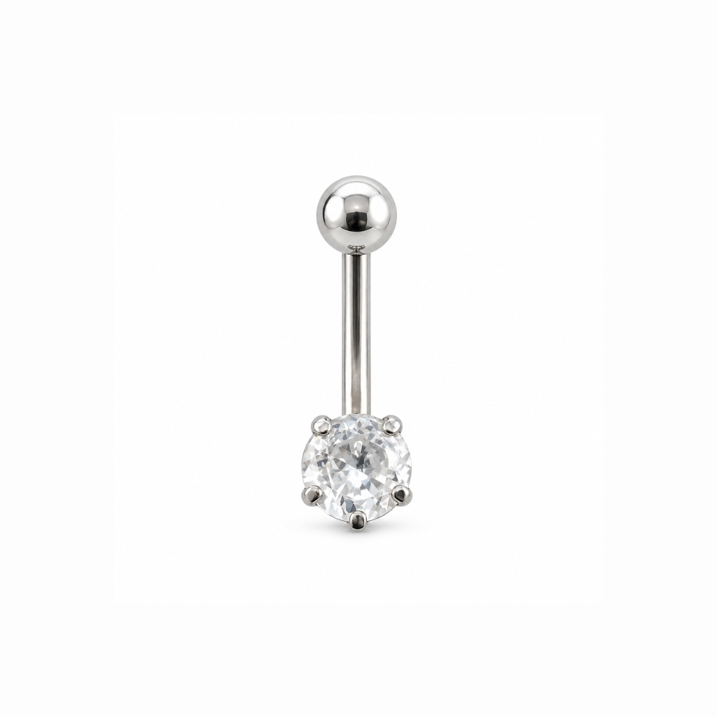 PIERCING UMBIGO/SOBRANCELHA PONTO DE LUZ 4,5MM