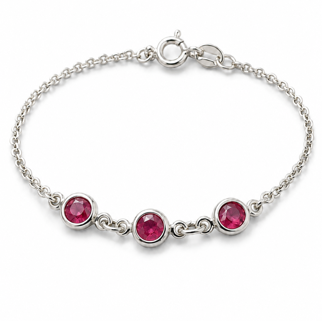 PULSEIRA INFANTIL TRIO PONTOS PONTOS DE LUZ SEGMENTADOS ROSA