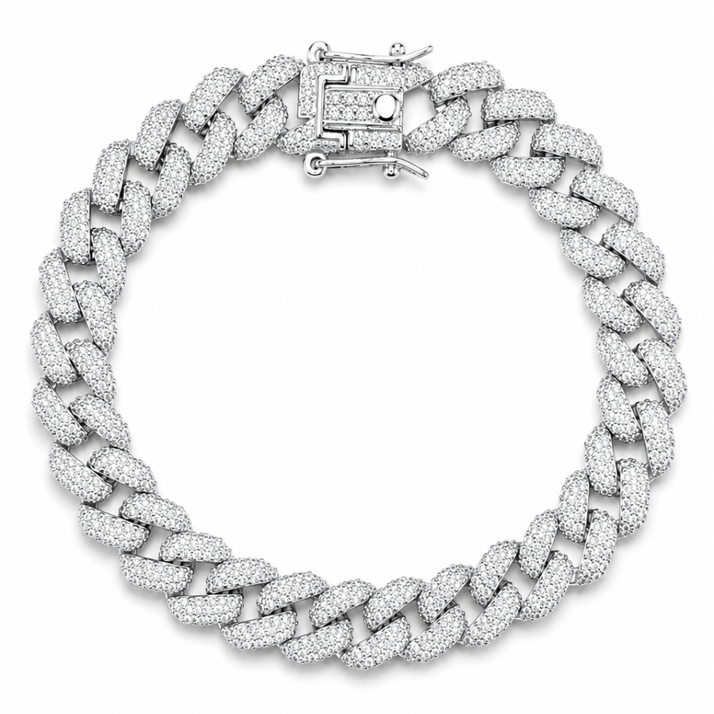 PULSEIRA ELO GRUMMET CRAVEJADO 8MM