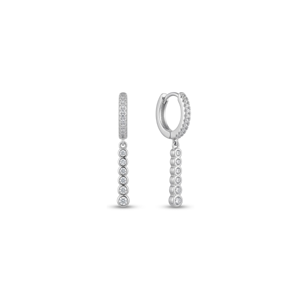 ARGOLA CRAVEJADA PONTOS DE LUZ ASSIMETRICOS PENDURADOS 1,5MM X 1,1CM