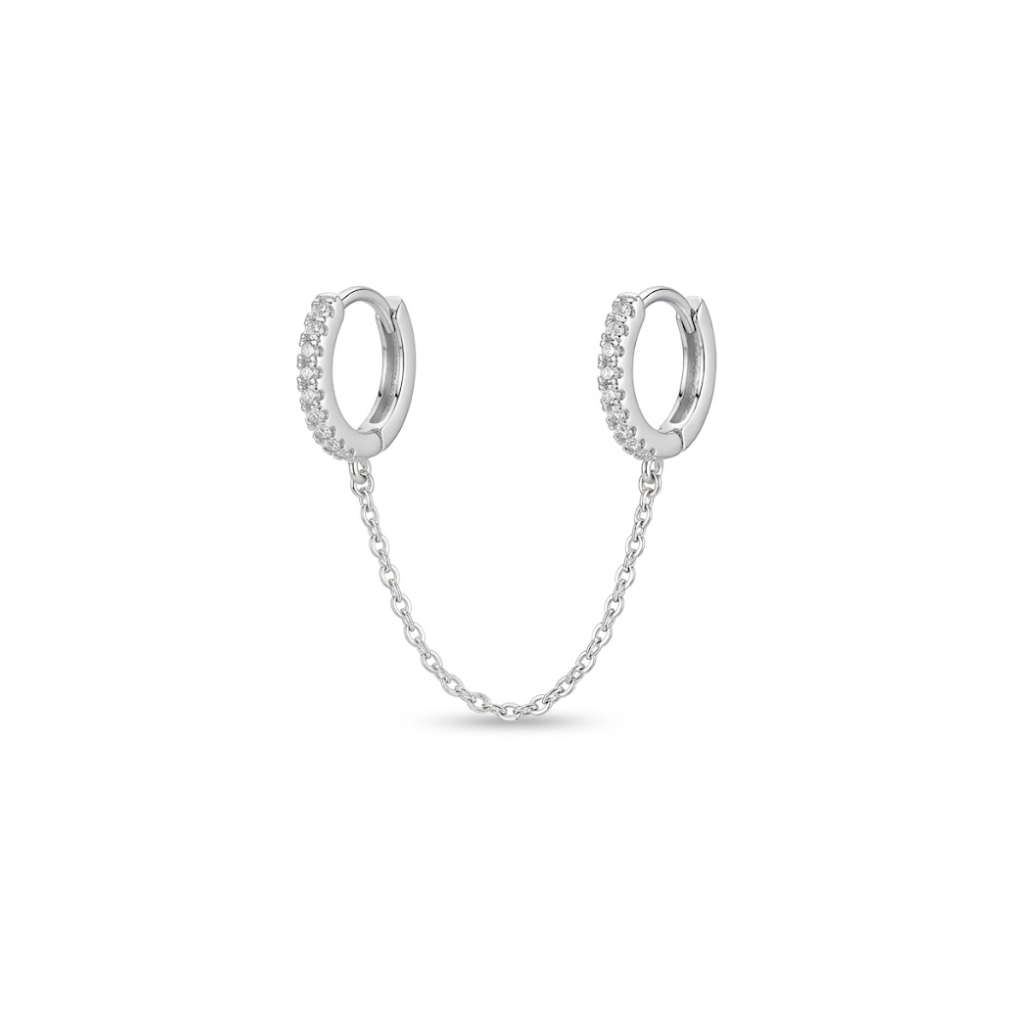ARGOLA CRAVEJADA COM CORRENTE PENDURADA 1,8MMX1,1CM