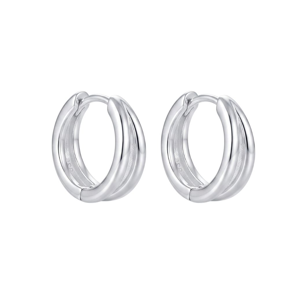 ARGOLA DOIS AROS LISO 1,1CMX4MM